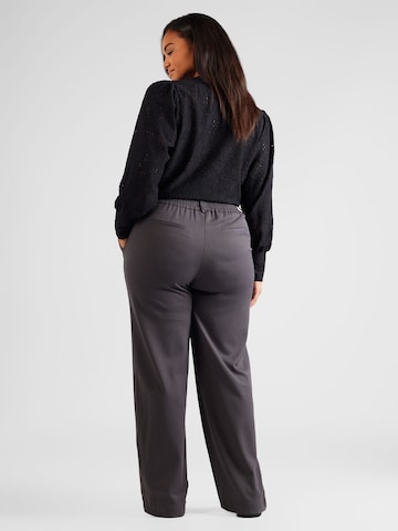 Object Curve Wide leg Broek 'LISA' in Grijs