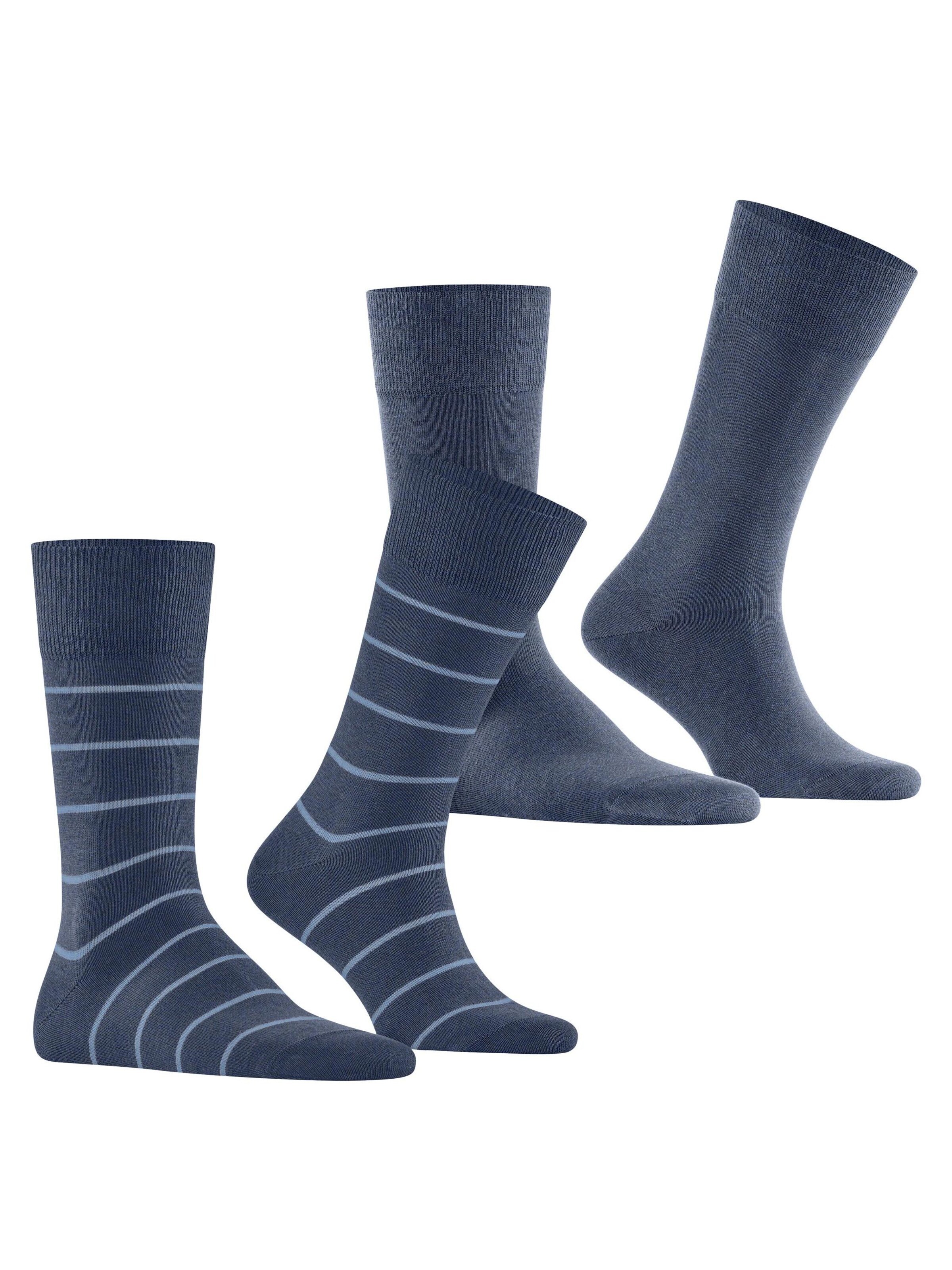 ESPRIT Socks 'Modern Stripe 2-Pack' in Blue