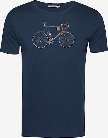 Maglietta 'Guide Bike Jacques' di GREENBOMB in blu: frontale
