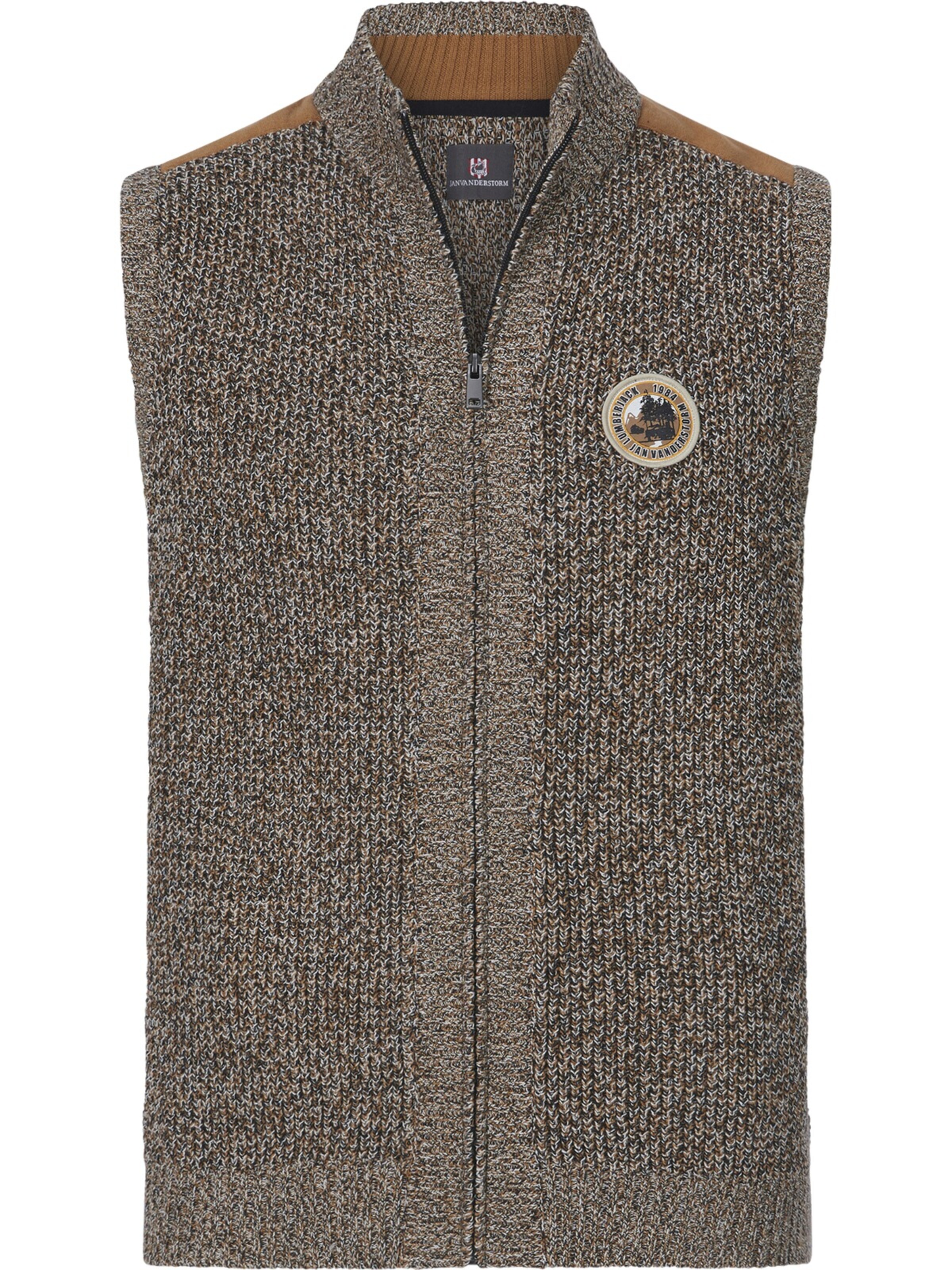 Jan Vanderstorm Vest 'Gundvast' in Brown: front