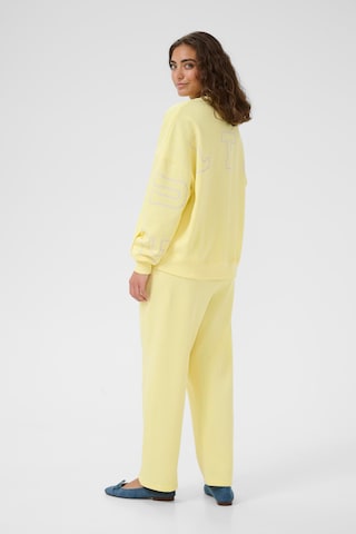 CULTURE Sweatshirt i gul