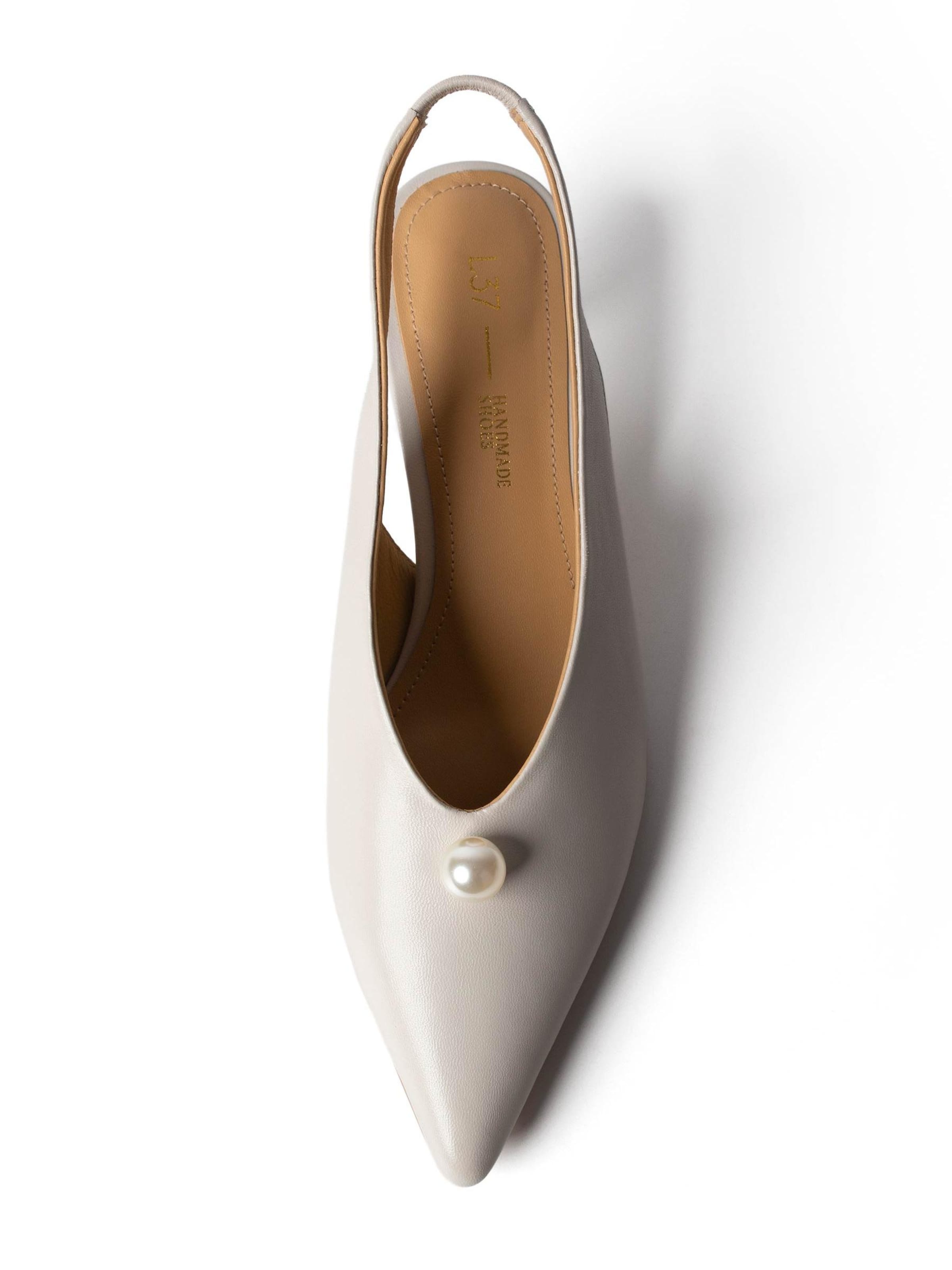 L37 HANDMADE SHOES Slingpumps 'COME ACROSS' in Wit