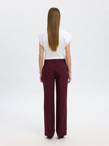 SELECTED Wide leg Pantalon 'SLFRita' in Rood