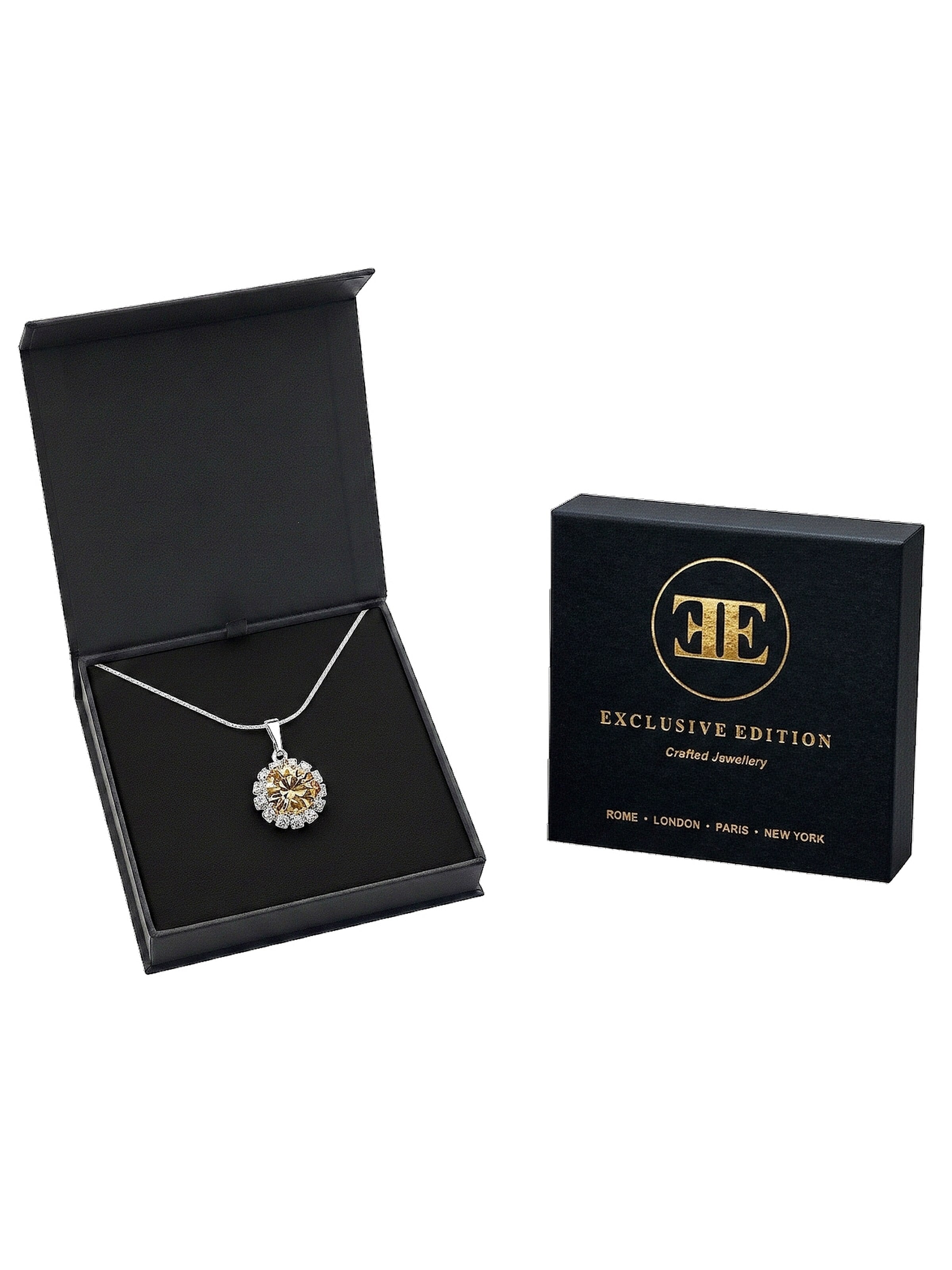 EXCLUSIVE EDITION Řetízek 'Saton adorned with Swarovski crystals' – hnědá