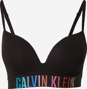 Push-up Sutien de la Calvin Klein Underwear pe negru: față