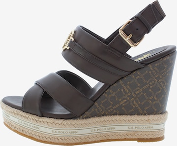 U.S. POLO ASSN. Sandale in Braun: Vorderseite