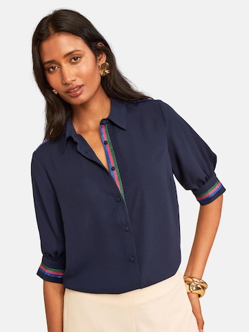 love & roses - Blusa en azul: frente
