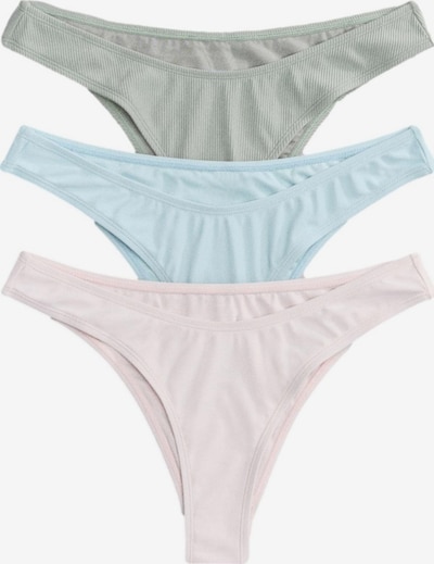 The Set Bikini donji dio veličine XS u svijetloplava / pastelno zelena / roza, Pregled proizvoda