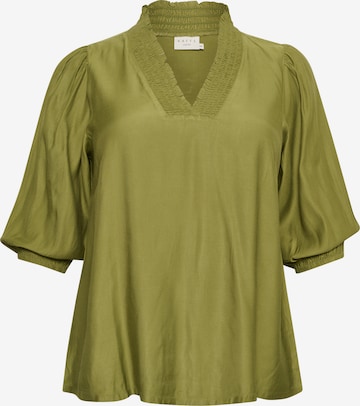 KAFFE CURVE Blouse in Groen: voorkant