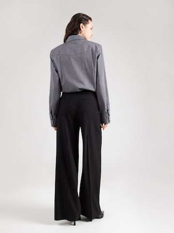 COMMA Wide leg Bandplooibroek in Zwart