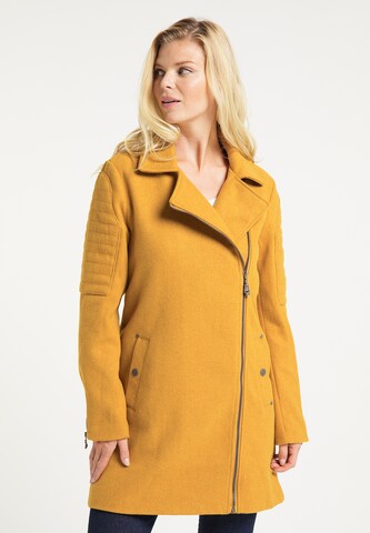 DreiMaster Vintage Between-Seasons Coat in Yellow: front