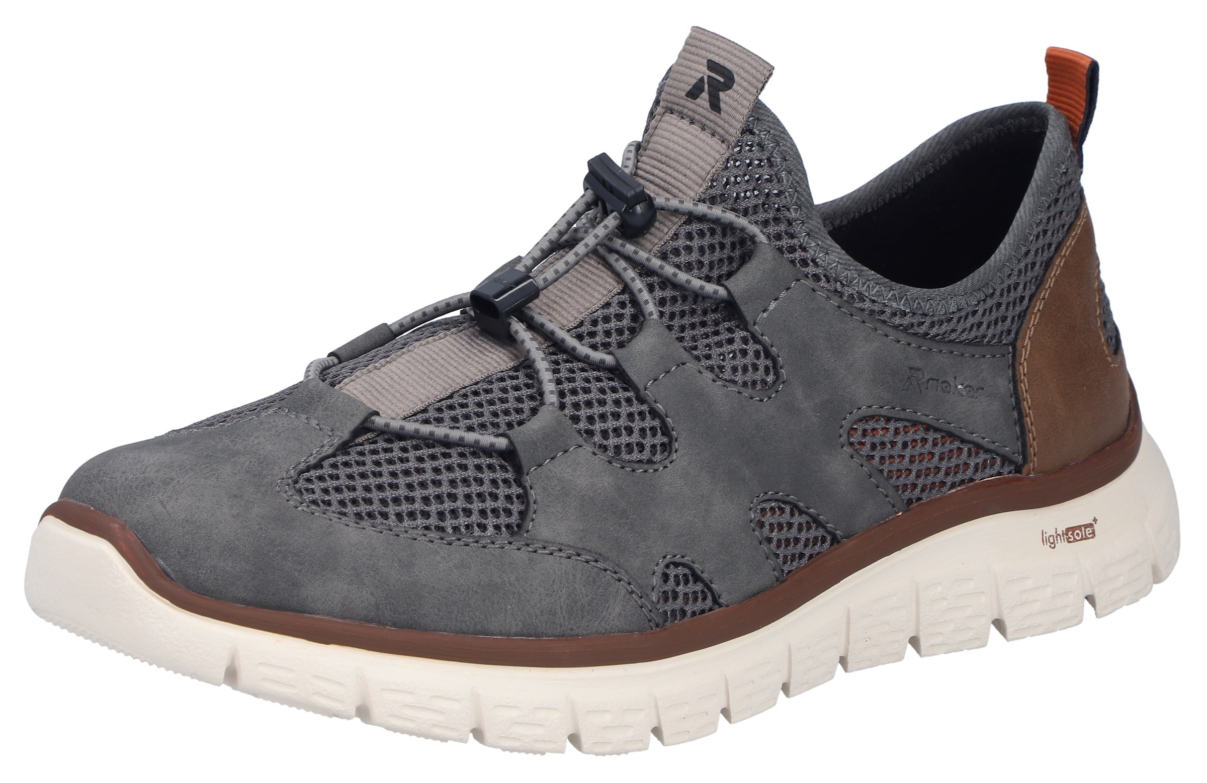 Rieker Slip-Ons in Grey: front