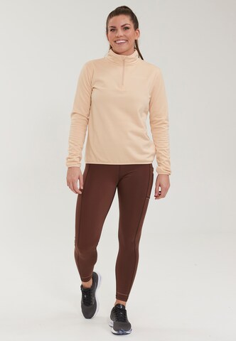 ENDURANCE Skinny Workout Pants 'Thadea' in Brown