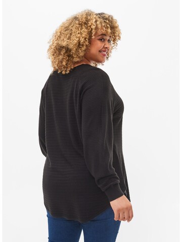 Zizzi Pullover 'Amelia' in Schwarz