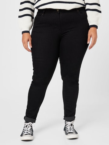 Skinny Jeans de la Karen Millen Curve pe negru: față