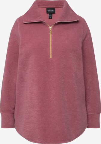 Ulla Popken Sweatshirt in Roze: voorkant