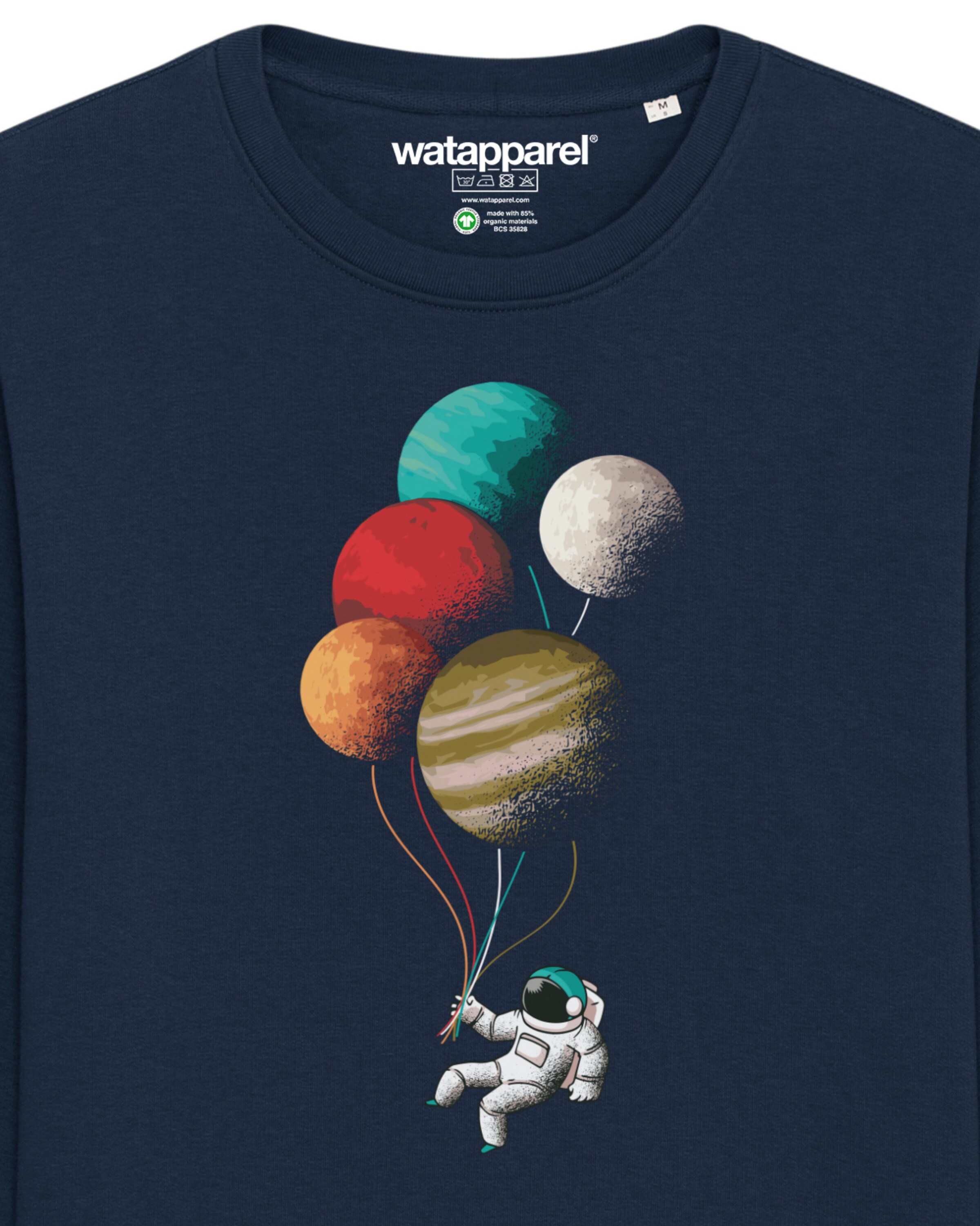 Sweat-shirt 'Balloon Spaceman' Watapparel en bleu