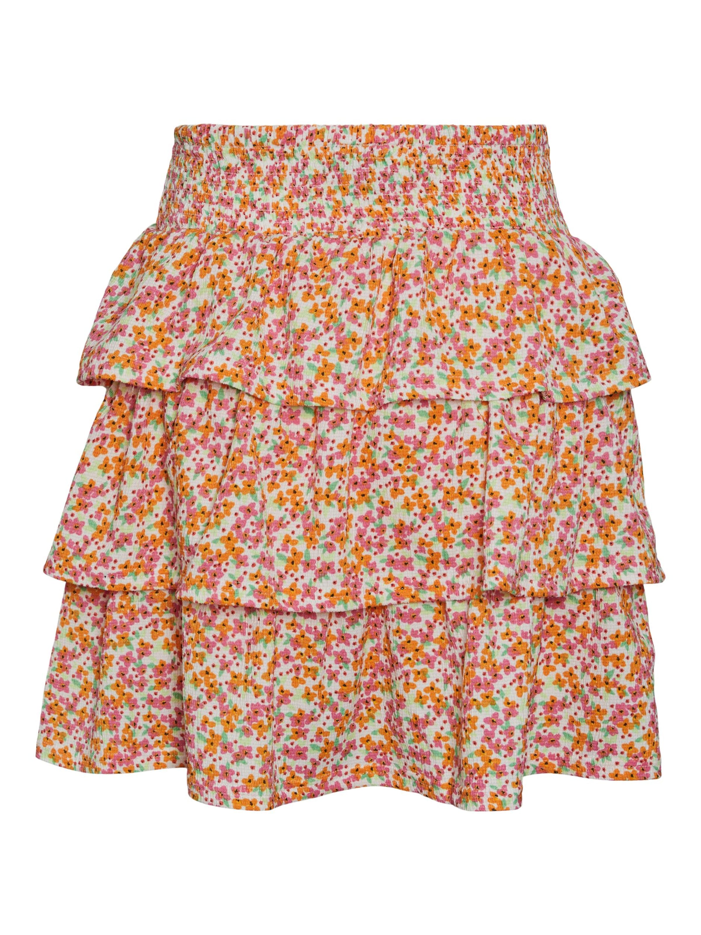 PIECES - Falda 'Luciana' en naranja