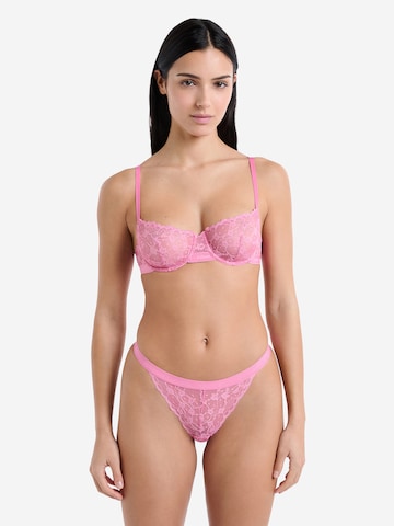 String 'FOLIE' ETAM en rose