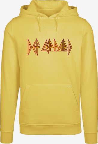 Sweat-shirt 'Def Leppard' F4NT4STIC en jaune : devant