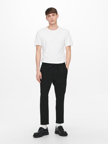 Loosefit Pantaloni 'Linus' de la Only & Sons pe negru