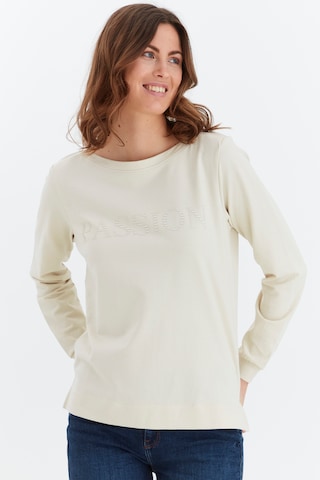 Fransa Sweatshirt in Beige: front