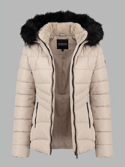 KOROSHI Veste d’hiver en L en beige / noir, Vue avec produit