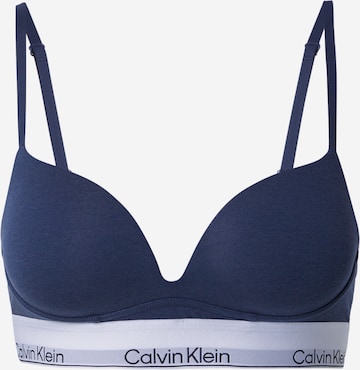 Calvin Klein Underwear Пуш-ап Бюстгальтер в Синий: спереди