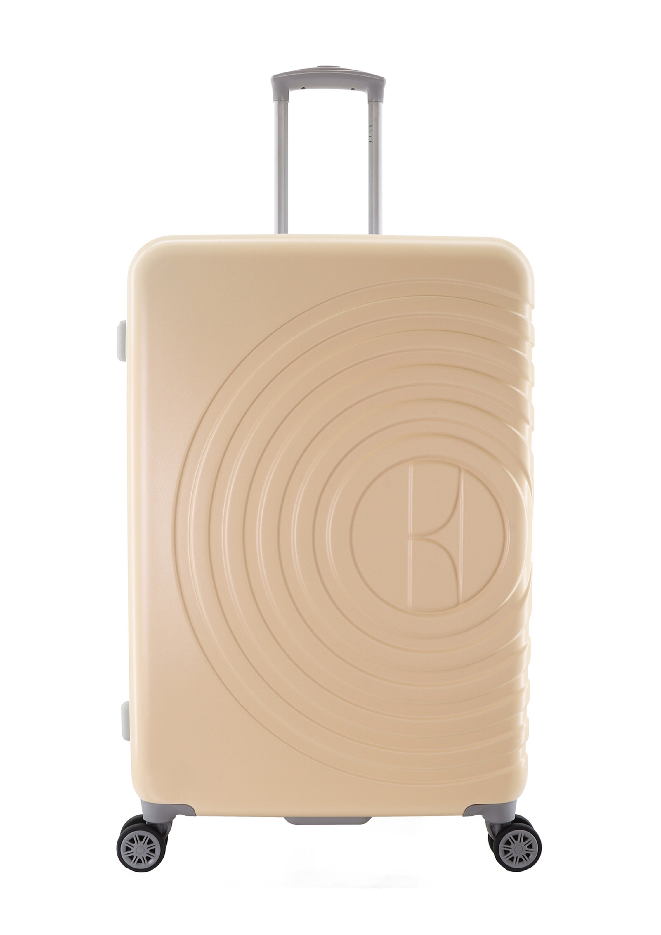 ELLE Suitcase 'Debossed' in Beige: front