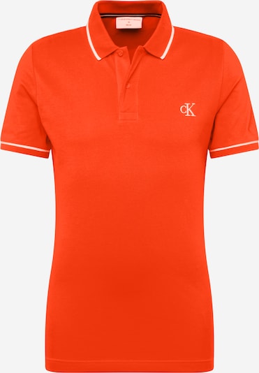Calvin Klein Jeans T-Krekls, krāsa - oranžsarkans / balts, Preces skats