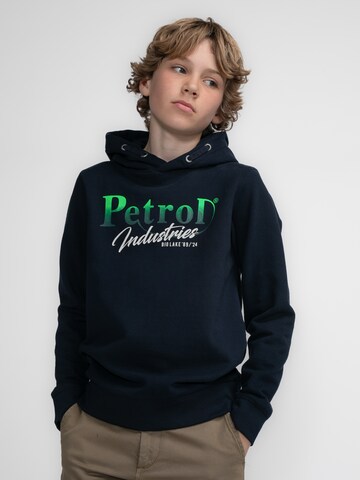Petrol Industries Sweatshirt 'PortLions' in Blauw: voorkant