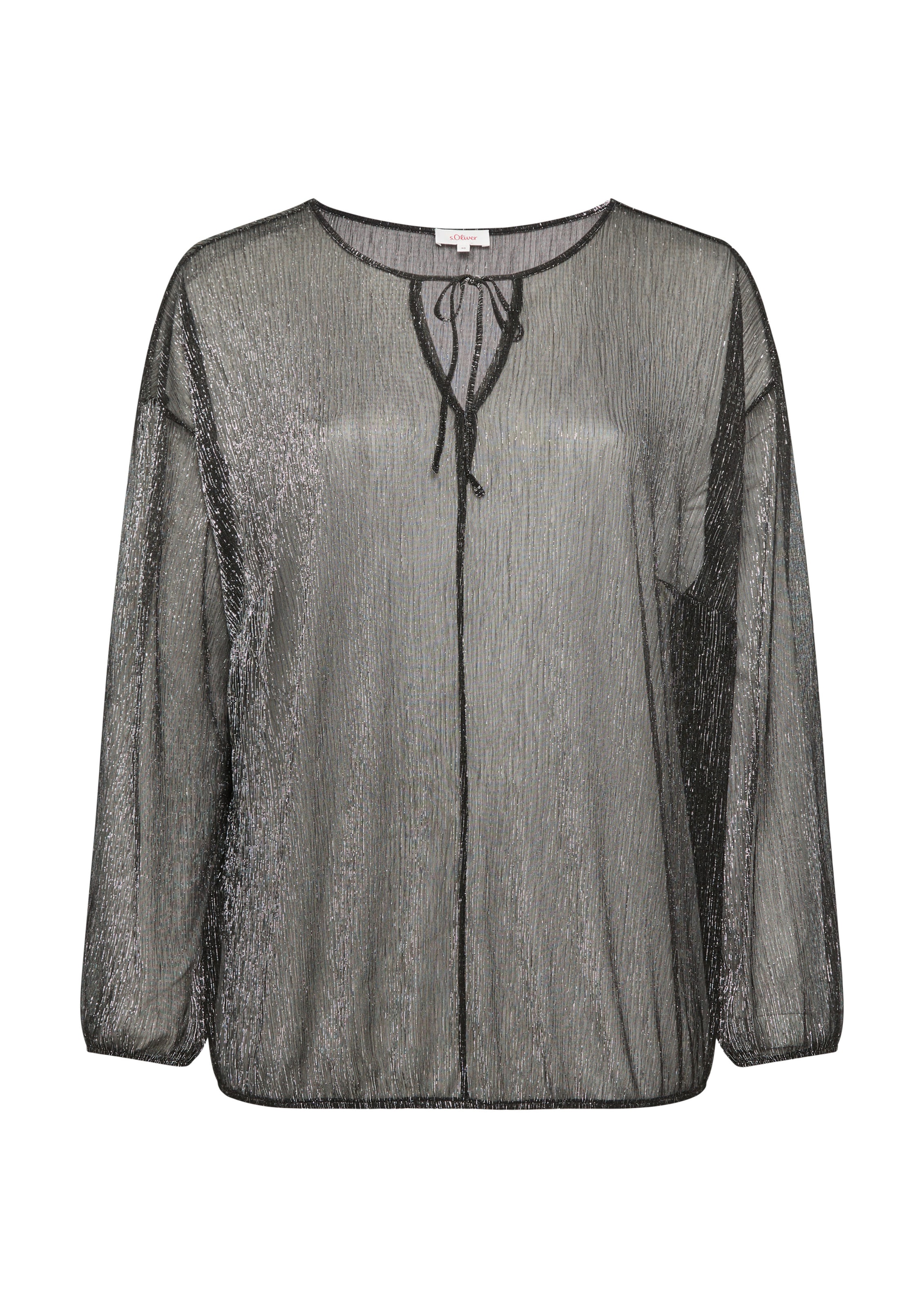 s.Oliver Red Label Plus Bluse in Schwarz: Vorderseite