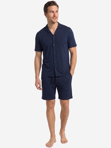 Hanro Pajama short 'Night & Day' in Blue