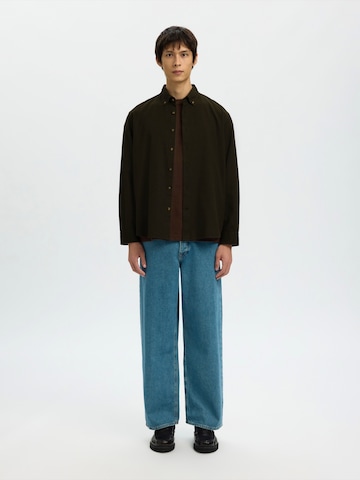 SELECTED Regular fit Skjorta 'SLHNOAH' i grön