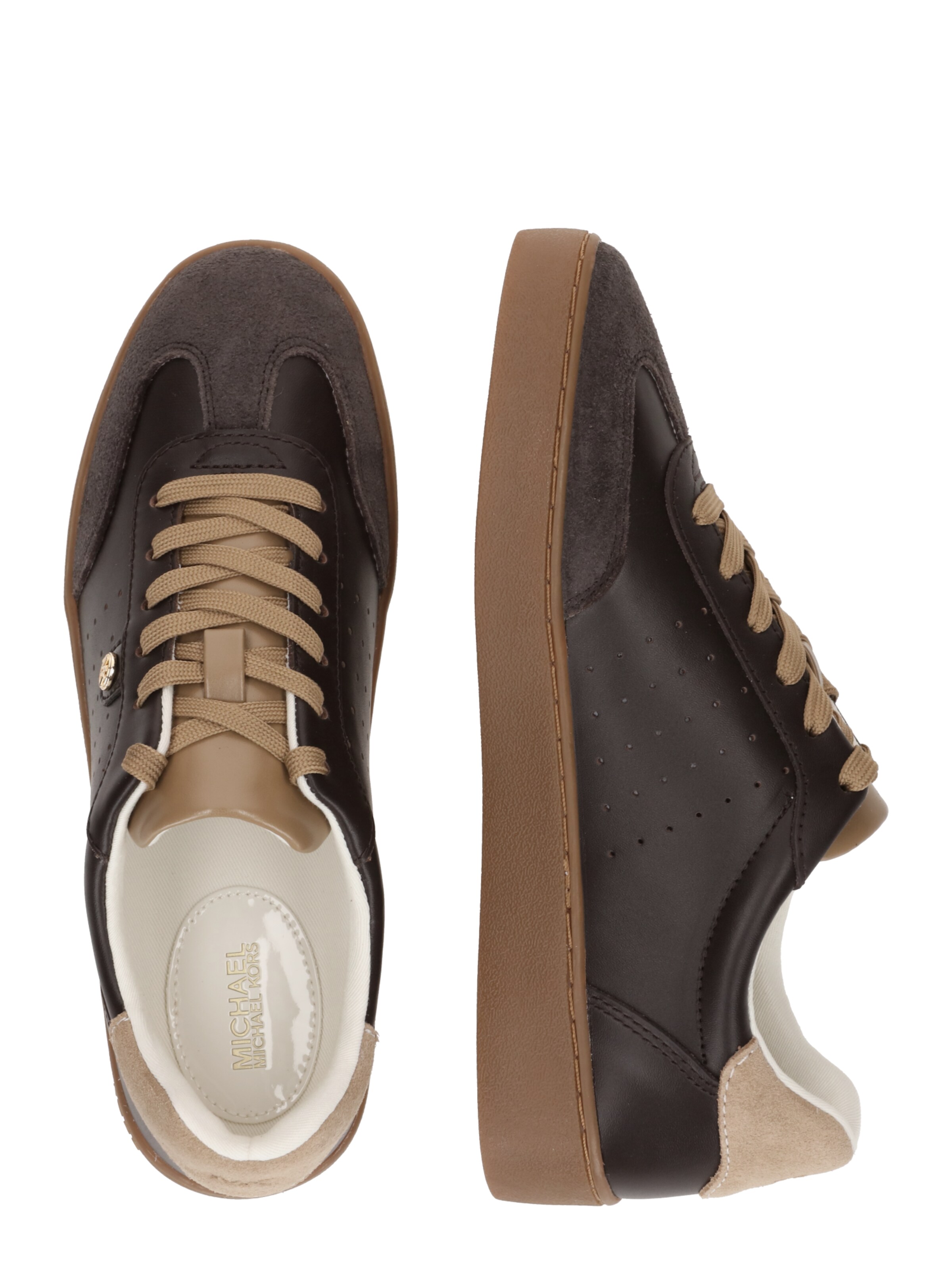 MICHAEL Michael Kors Ниски маратонки 'SCOTTY' в кафяво