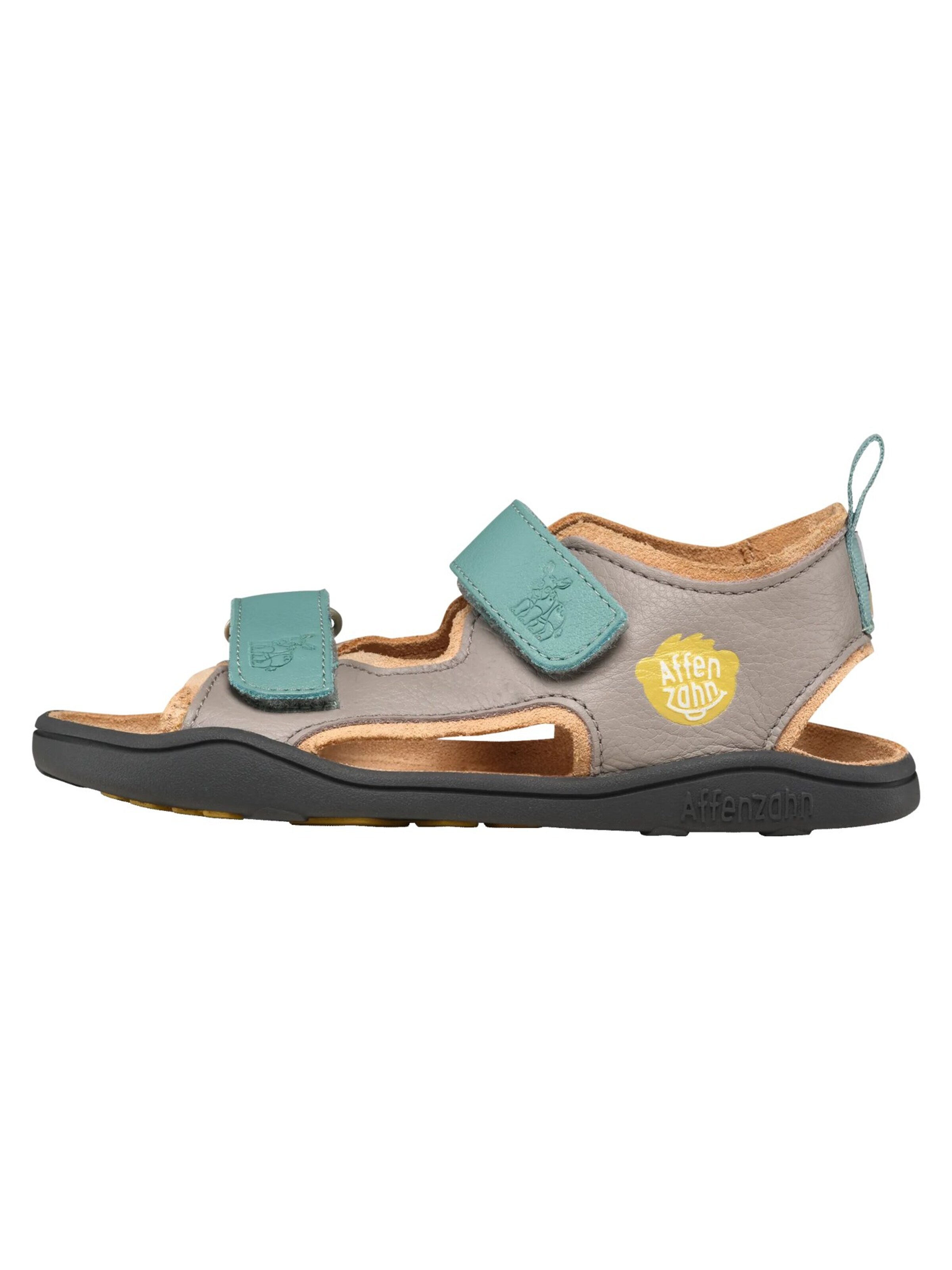 Affenzahn Sandals 'Sandale Leder Airy' in Grey: front
