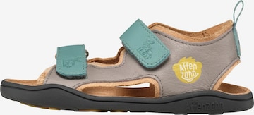 Affenzahn Sandals 'Sandale Leder Airy' in Grey: front