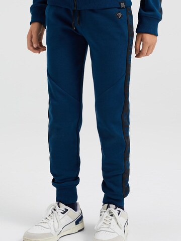 WE Fashion Tapered Pants in Blue: front