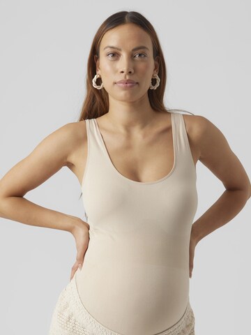 MAMALICIOUS Top 'HEAL' in Beige