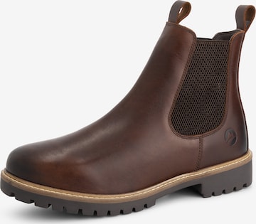 Travelin Chelsea Boots 'Randaberg' i brun: forside