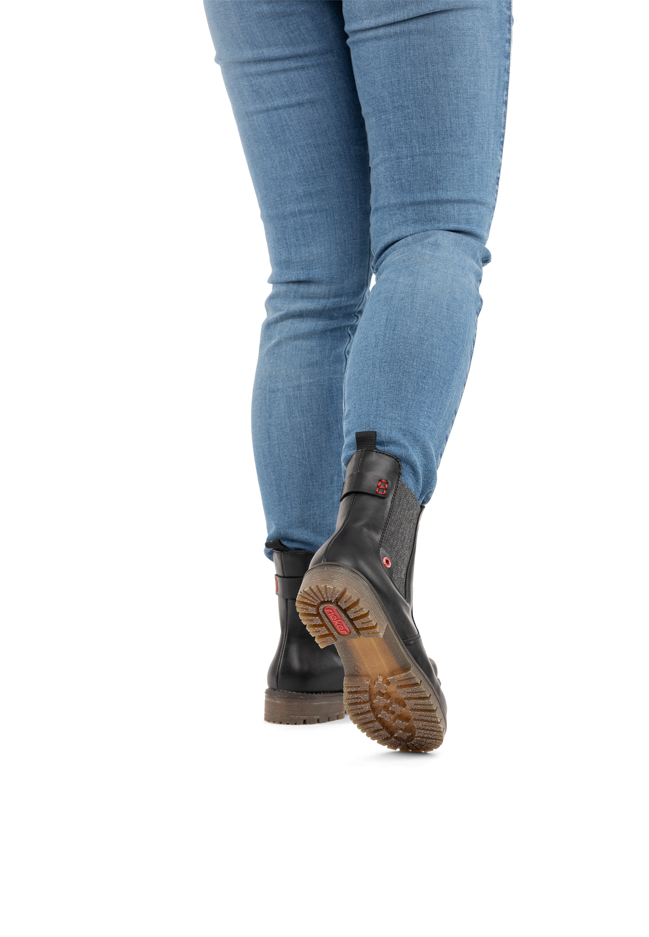 Rieker Chelsea boots in Zwart