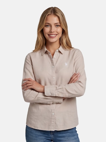 U.S. POLO ASSN. Blouse in Beige: front