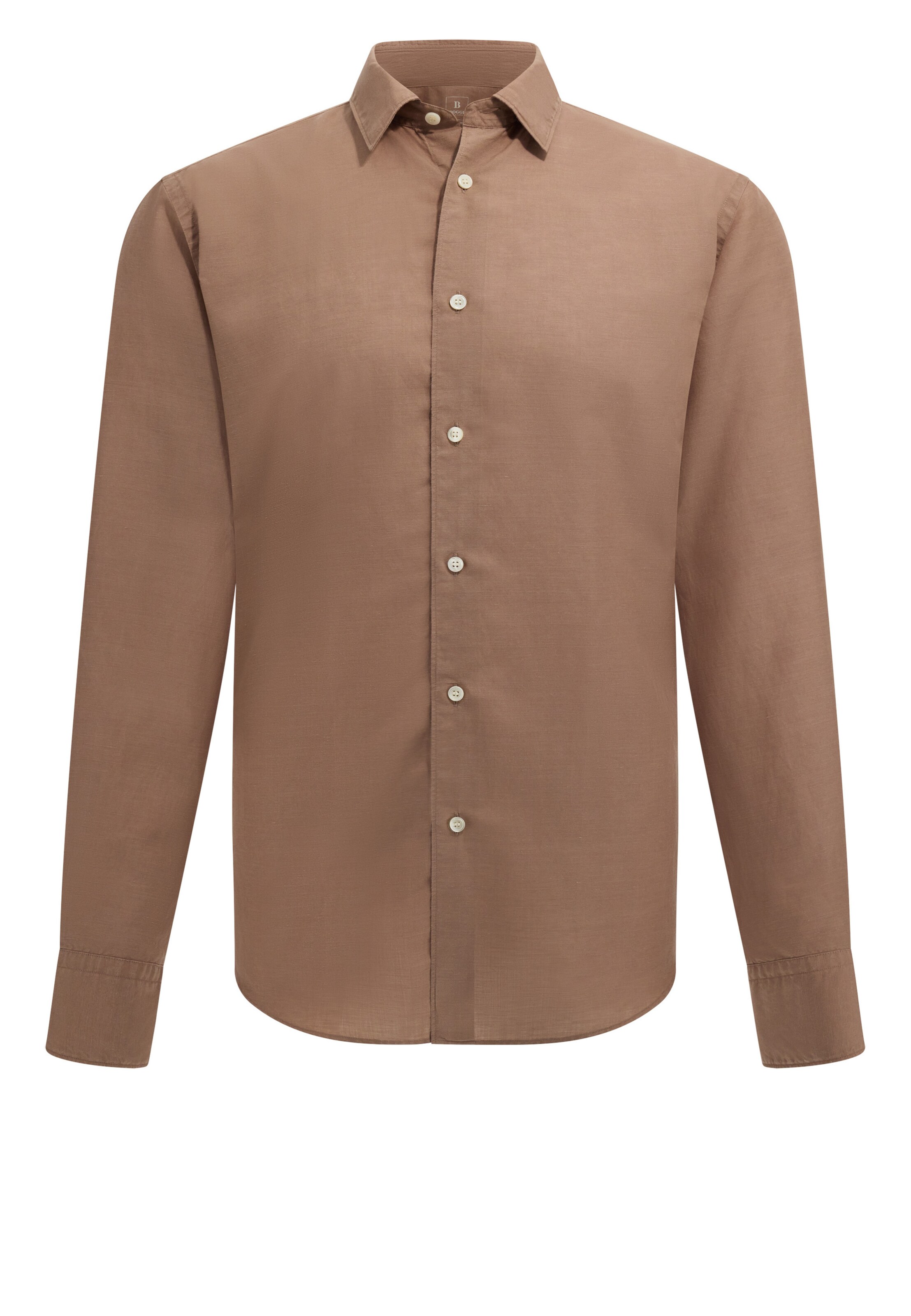 Coupe regular Chemise Boggi Milano en marron : devant