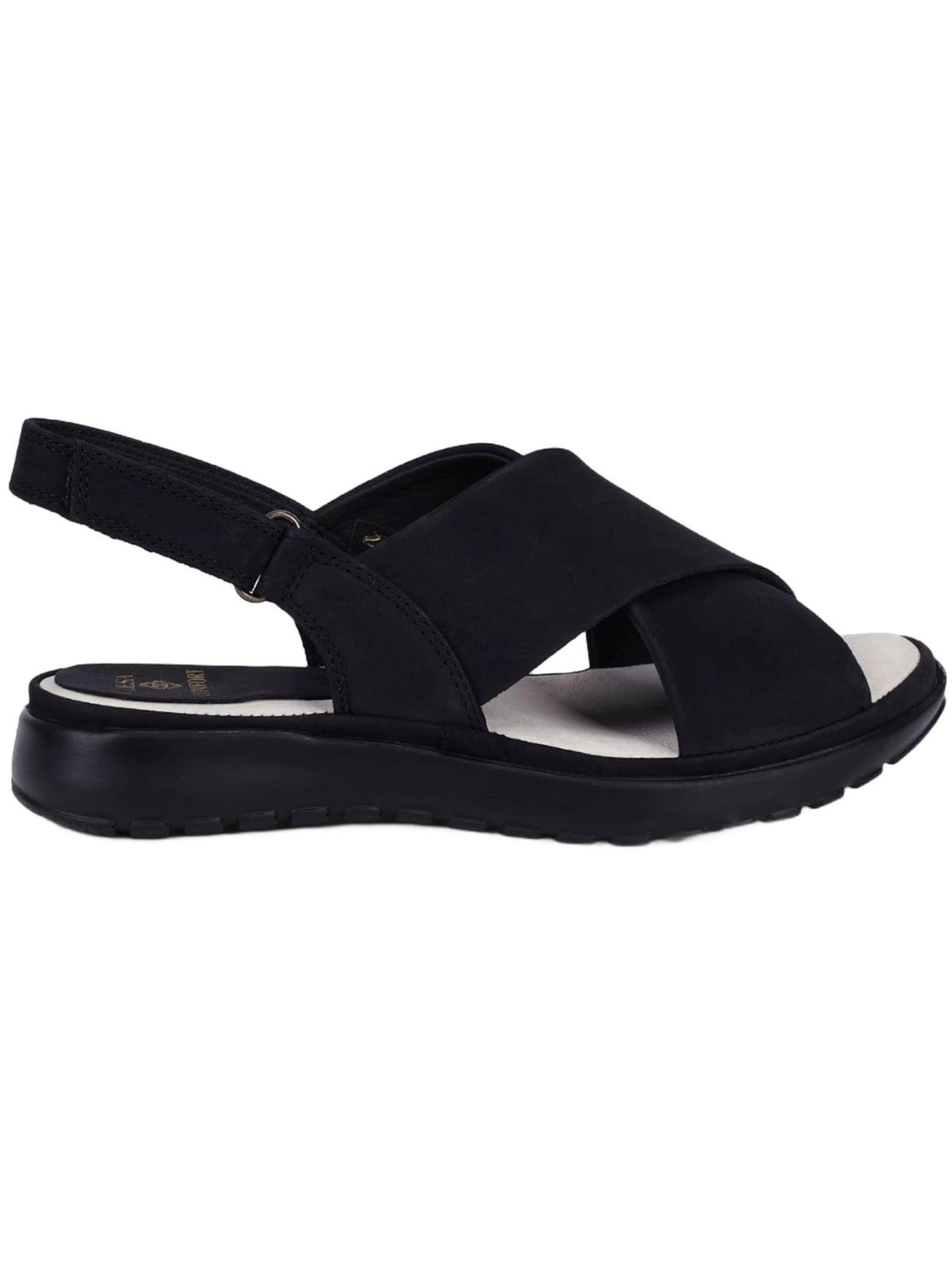 Desa Sandals in Black: front