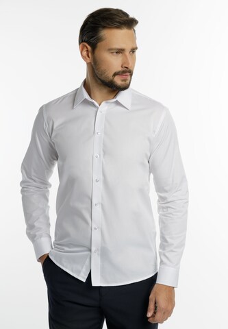 DreiMaster Klassik Regular fit Overhemd in Wit: voorkant