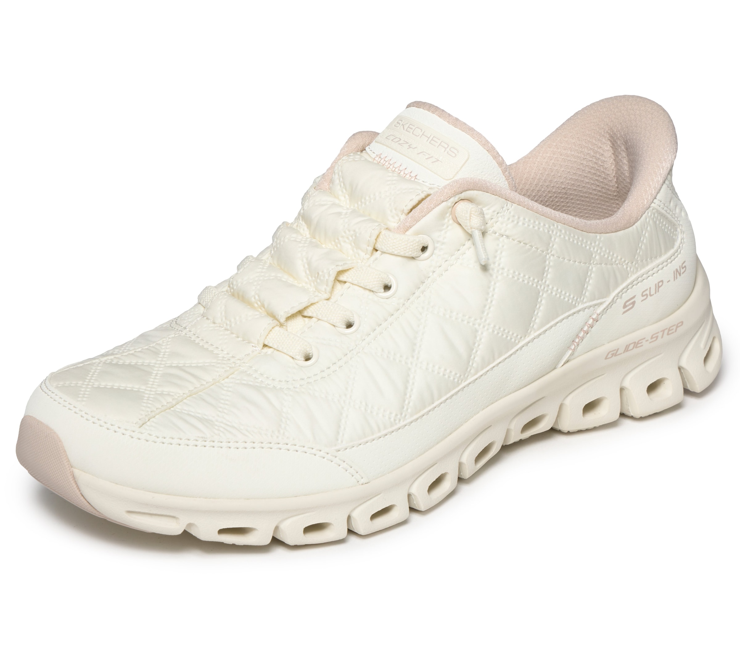 SKECHERS Slip-Ons in White: front