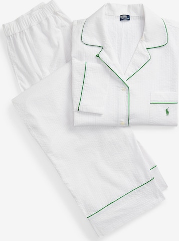 Pyjama ' Madison PJ Set - Summer Soft Seersucker ' Polo Ralph Lauren en blanc : devant