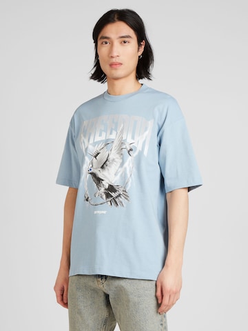 Sixth June Shirt 'FREEDOM' in Blue: front