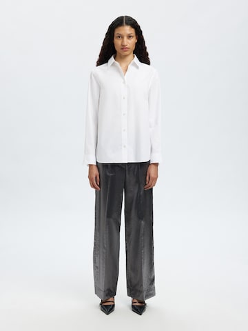 Wide Leg Pantalon à plis 'SLFMARGOT' SELECTED en noir