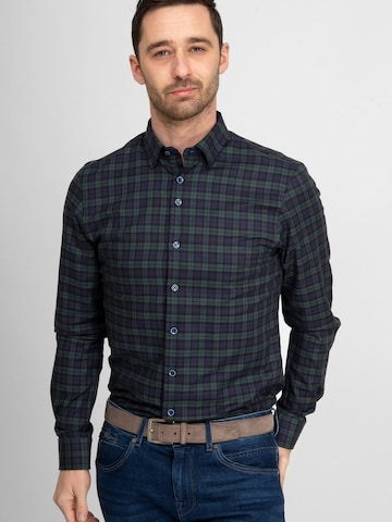 Suitable Slim fit Overhemd in Blauw: voorkant